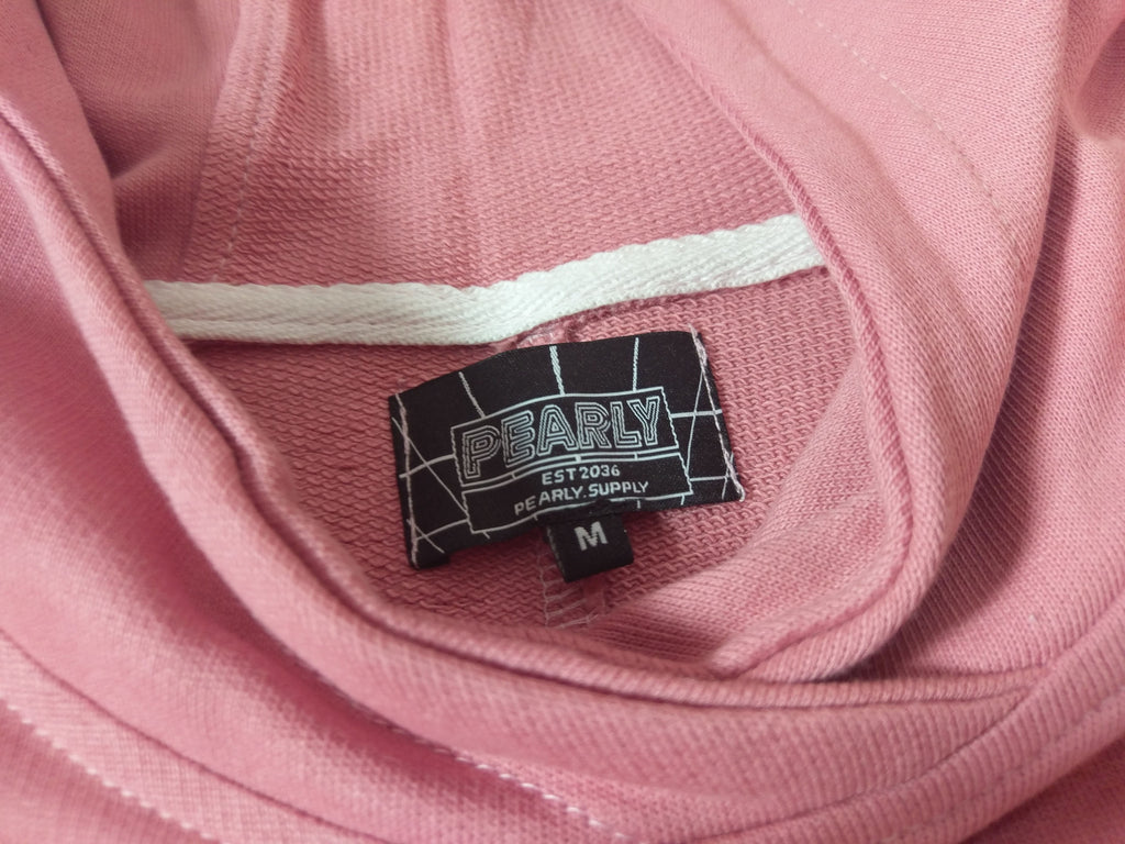 Slashed Logo Hoodie Dusky Pink