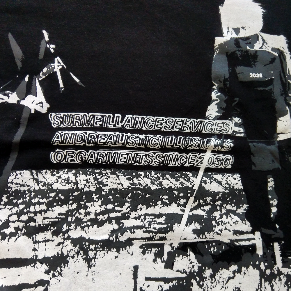 Surveillance services and realistic illusions of garments since 2036