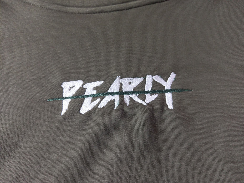 Slashed Logo Hoodie Army Green