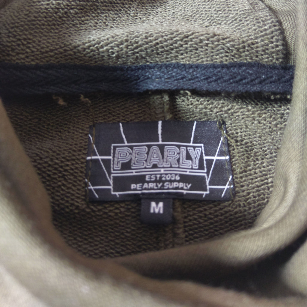 Slashed Logo Hoodie Army Green