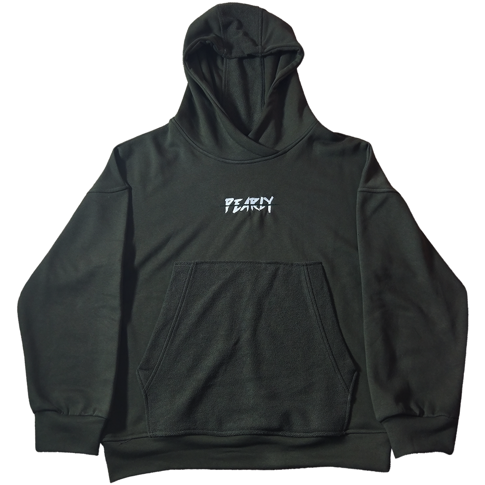 Slashed Logo Hoodie Army Green