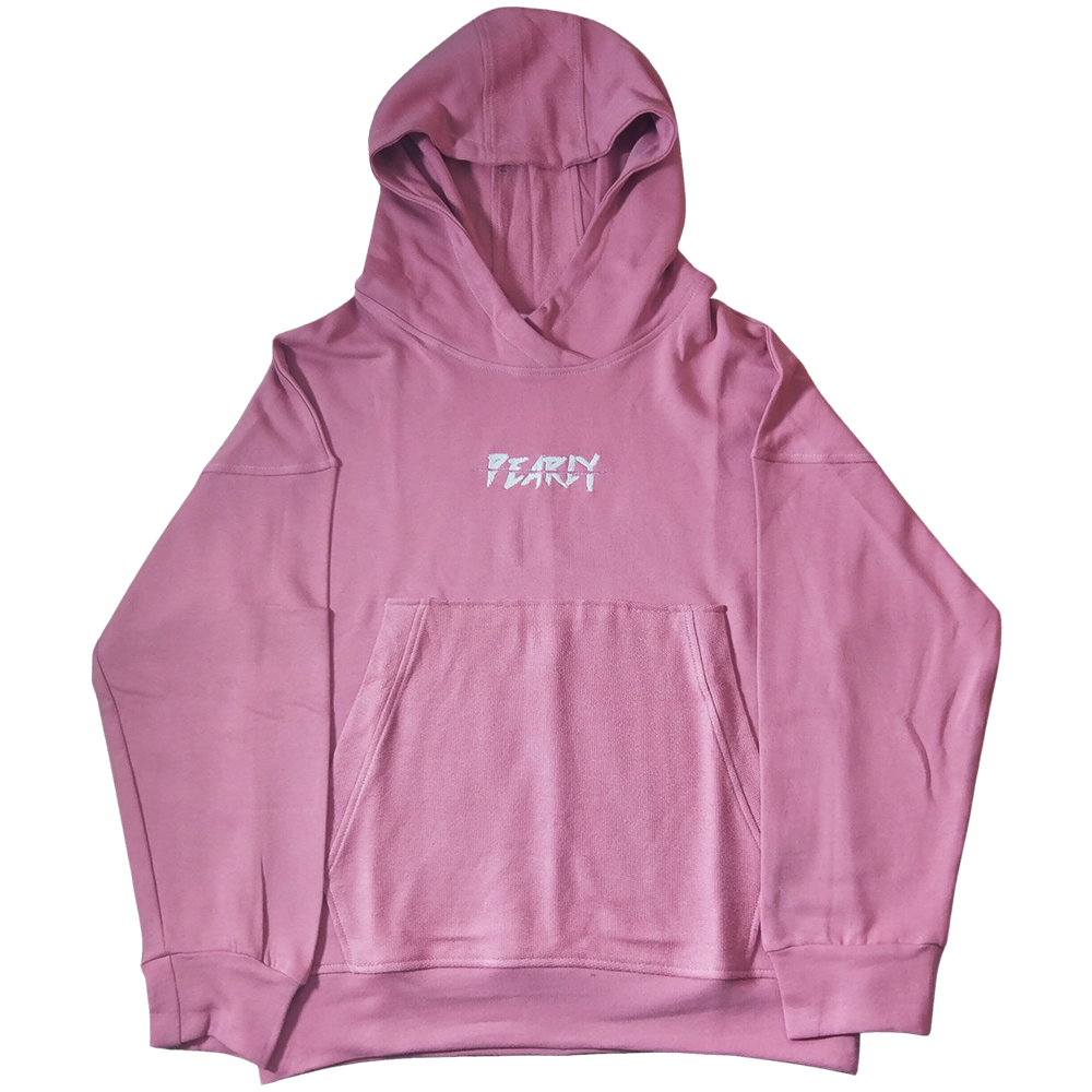 Slashed Logo Hoodie Dusky Pink