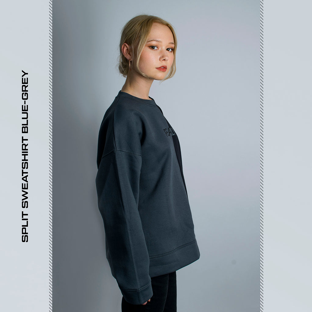 Grey and blue sweatshirt cheap