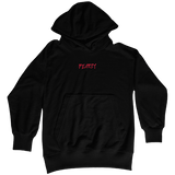 Pearly Whites slashed logo hoodie embroidered oversized baggy hoodie