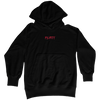 Pearly Whites slashed logo hoodie embroidered oversized baggy hoodie